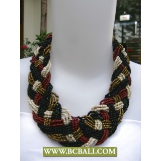 Multi Seed Beaded Necklaces Fashion